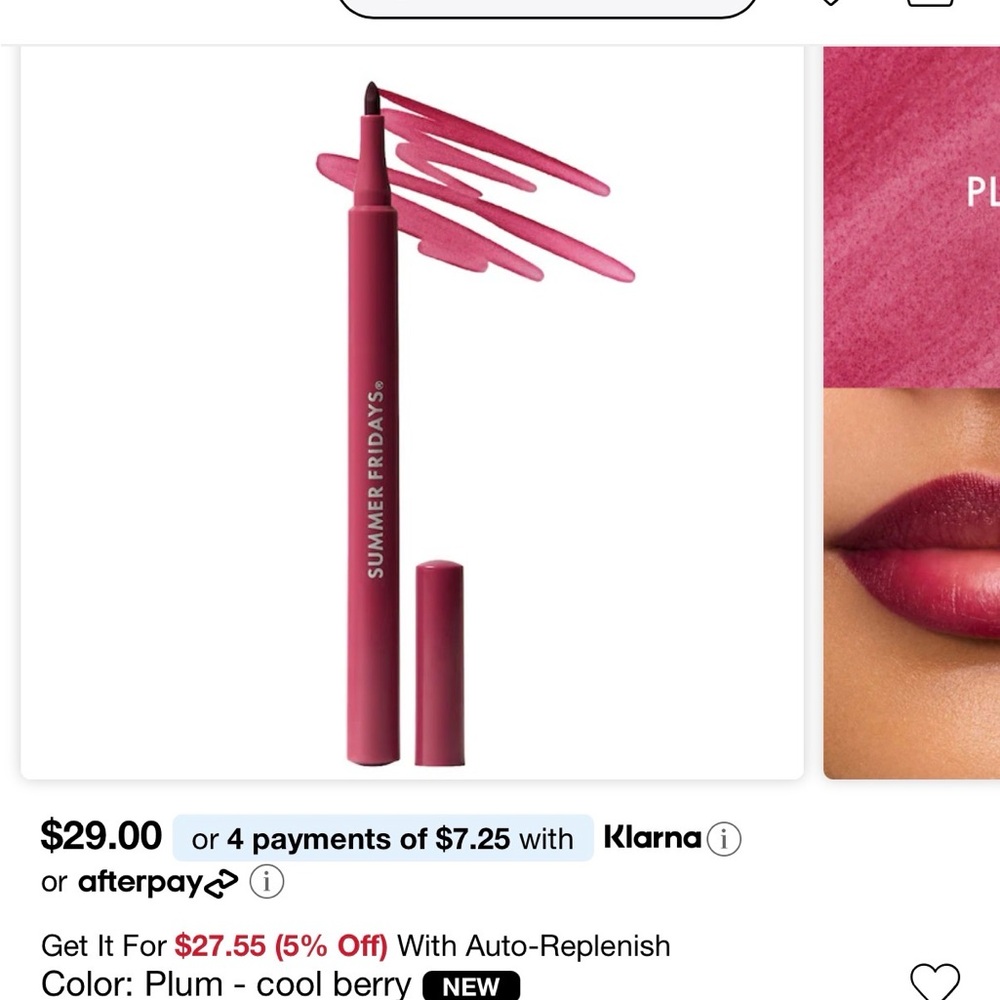 Summer Fridays flushed Lip stain - Plum